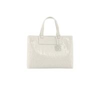 Armani Exchange Liz, Essential, Logo Squared Charm, Shopping Bag Donna, Bianco Sporco