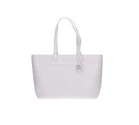 Armani Exchange Liz, Essential, Logo Squared Charm, Shopping Bag Donna, Bianco Sporco