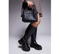 Armani Exchange - Liz - Maxi borsa nera martellata-Nero One Size