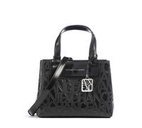 Armani Exchange Liz Patent S Borsa a mano nero, poliuretano, donna