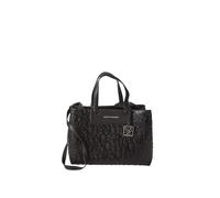 Armani Exchange Liz Pebble Embossed Logo Texture Bag, Black, Nero, taglia unica