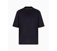 Armani Exchange Limited Blue Edition Box Logo Tee T-Shirt, Navy Scuro, S Uomo