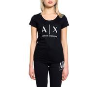 Armani Exchange Logo Ss Maglietta a Maniche Corte, Donna, Nero, S