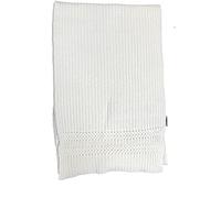 Armani Exchange Long Knitted Rib Scarf Sciarpa, Bianco, Taglia Unica Donna