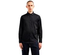 Armani Exchange Long Sleeve Regular Fit Cotton Satin Button Down Manica Lunga Regular Fit Raso di Cotone Button Down Uomo (Pacco da 1)
