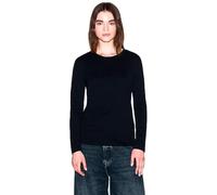 Armani Exchange Long Sleeve Strass Front Logo Print Regular Fit Maglietta, Nero, S Donna