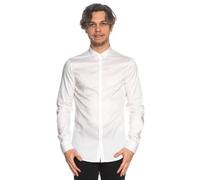 Armani Exchange Long Sleeve Ultra Stretch Lyocell Button Down Shirt. Slim Fit. Camicia, White, XS Uomo