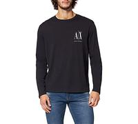 ARMANI EXCHANGE Long Sleeves, Front Print Logo, T-shirt, Uomo, Blu, M