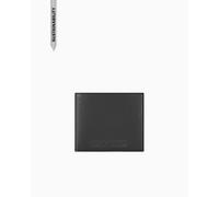 Armani Exchange Madrid, Essential, Metal Logo, Portafoglio Bi-Fold da Uomo, Nero, Taglia Unica