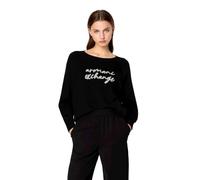 Armani Exchange Maglia con Logo Wool Blend Maglione, Nero, S Donna