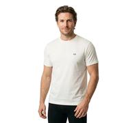 Armani Exchange Maglietta da Uomo, a Maniche Corte, con Logo Monogram, Colore Bianco, Taglia L, Bianco Sporco, L