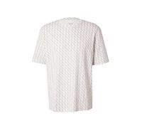 Armani Exchange Allover Logo Tee T-Shirt, Bianco Sporco e Cenere, XS Uomo
