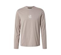 Armani Exchange Icon Project, Embroidered Logo, Long Sleeve T-Shirt, Legno, L Uomo