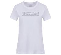 Armani Exchange Short Sleeve AX Logo T-Shirt, Bianco Ottico, XS Donna