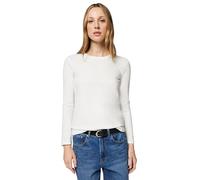 Armani Exchange Maglietta da Donna a Maniche Lunghe, con Logo Side Tone on Tone, Bianco, S, Bianco Ottico, S