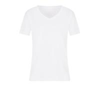 Armani Exchange Maglietta da Donna Blue Edition con Scollo a V, Logo, Bianco Ottico, M