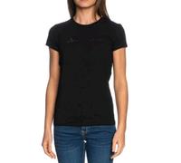 Armani Exchange Rhinestone Script Logo Cotton Crewneck T-Shirt, Nero, S Donna