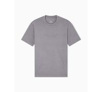 Armani Exchange Maglietta da Uomo, a Maniche Corte, con Logo Milano-New York, Taglia S, Dark Gull Gray, S