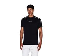 Armani Exchange Maglietta da Uomo, a Maniche Corte, Rotonda, con Logo, Colore Nero, XS, Nero, XS