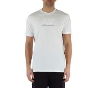 Armani Exchange AX Line Logo Tee T-Shirt, Bianco Sporco, M Uomo