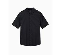 Armani Exchange Maglietta da Uomo Essential, a Maniche Corte Tone on Tone on Tone Monogram Logo Texture Shirt, Black, XXL, Nero, XXL