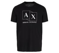 Armani Exchange Maglietta da Uomo Slim Fit Mercerized Cotton Jersey AX Box Logo Tee, Nero, M