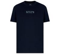 Armani Exchange Maglietta da Uomo Utility Edge, Lettering, Logo Embroidered, Navy Scuro, XS