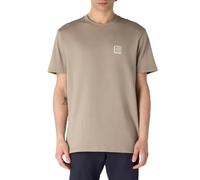 Armani Exchange Utility Edge, Sustainable, Eco-Leather Logo Patch T-Shirt, Anacardi arrostiti, S Uomo