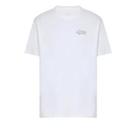 Armani Exchange Utility Edge, Sustainbale, Embroidered Logo T-Shirt, Bianco Sporco, L Uomo