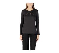Armani Exchange - Magliette a Manica Lunga in Cotone Nera - - Tops - Donna - Nero - M