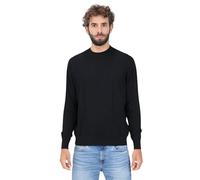 Armani Exchange Maglioncino Girocollo Nero da Uomo con Lavorazione geomatrica L