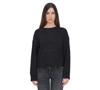 Armani Exchange Maglioncino Nero da Donna con Design di intrecci e Logo L