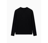 Armani Exchange Maglione da Uomo, a Maniche Lunghe, con Logo Monogram, Nero, XXL, Nero, XXL