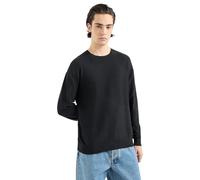 Armani Exchange Maglione da Uomo in Cotone con Righe Orizzontali, Nero, S