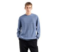 Armani Exchange Maglione da Uomo in Cotone con Righe Orizzontali, Pietra focaia, XL