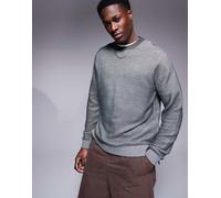 Armani Exchange - Maglione grigio a coste bicolore 36