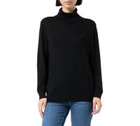 Armani Exchange Maglione Merino Wool Turtleneck con Logo Script Felpa, Nero, S Donna