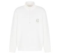 Armani Exchange Maglione Uomo in Cotone con Logo a Mezza Zip