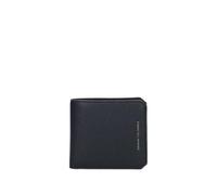 Armani Exchange Man Alex Bifold Coin Pocket Cut Corners, Embossed Inside Logo Blue