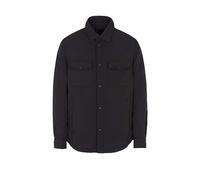 Armani Exchange Maniche lunghe da uomo, grandi tasche frontali, giacca in denim casual, Nero, L