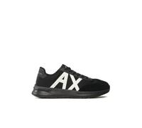 Armani Exchange Men's Dusseldorf Contrast Logo, Sneaker, Scarpe da Ginnastica Uomo, Nero/Bianco (Black/Black/off Whit), 39 EU