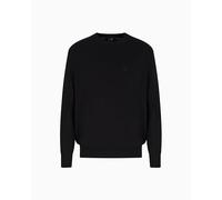 Armani Exchange Icon Project, Emboidered Logo Maglione, Nero, 3XL Uomo
