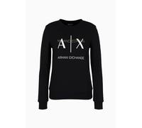 Armani Exchange Milano Edition Crewneck Pullover Felpa Maglia di Tuta, Nero, XS Donna