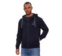 Armani Exchange Milano Edition-Felpa con Cappuccio e Zip Intera con Logo, Cielo Notturno, Large Uomo
