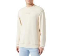 Armani Exchange Modal Cotton Debossed Logo Pullover Crewneck Sweatshirt Maglia di Tuta, Nebbia, S Uomo