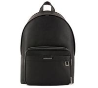 Armani Exchange New York, Sustainable, Logo Plate, Double Zip, Zaino Uomo, Nero, Taglia Unica