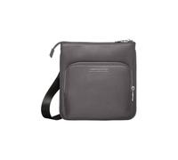 Armani Exchange Okinawa, Logo Plate, Zipped Pocket Cross Body, Dark Gull Grey, Dark Gull Gray, taglia unica