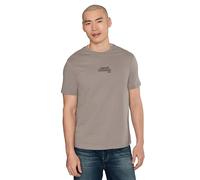 Armani Exchange One Block Up, Emboridered Logo Lettering T-Shirt, Marrone Chiaro, L Uomo