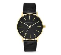 Armani Exchange Orologio a tre lancette da donna, cassa in acciaio inossidabile dorata da 36 mm e bracciale in acciaio inossidabile, AX5548