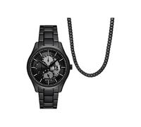 Armani Exchange Orologio Analogico al Quarzo Uomo con Cinturino in Acciaio Inossidabile AX7160SET, Set di carboncini